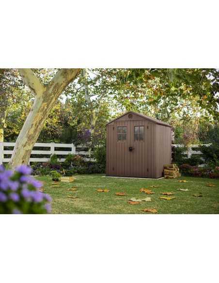 Keter casetta da giardino in resina DARWIN 6x6 MARRONE EVOTECH+