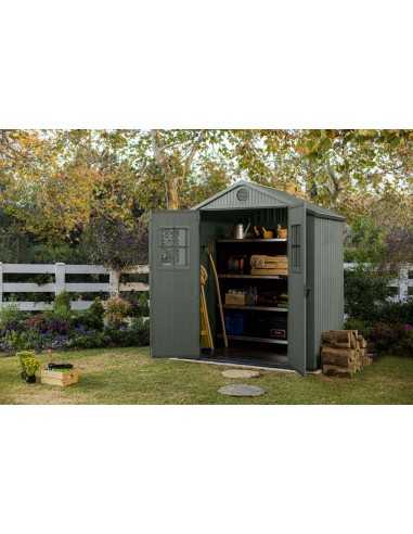 Keter casetta da giardino in resina DARWIN 6x4 VERDE EVOTECH+