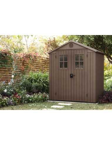 Keter casetta da giardino in resina DARWIN 6x4 MARRONE EVOTECH+