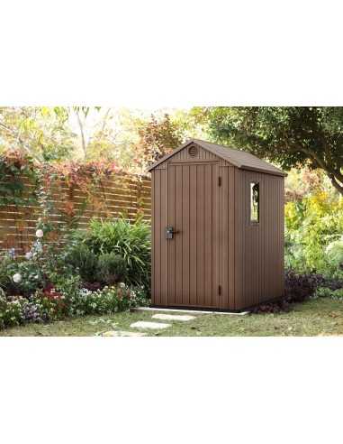 Keter casetta da giardino in resina DARWIN 4x6 MARRONE EVOTECH+