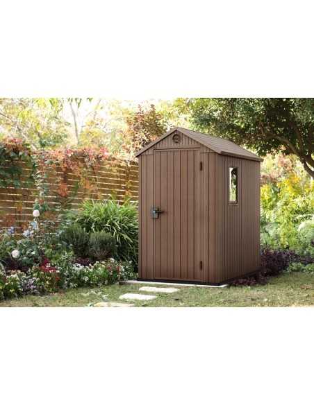 Keter casetta da giardino in resina DARWIN 4x6 MARRONE EVOTECH+