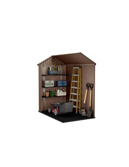 Keter casetta da giardino in resina DARWIN 4x6 MARRONE EVOTECH+