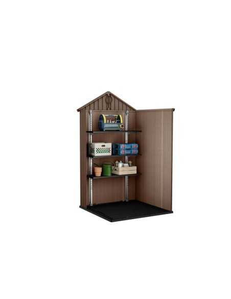 Keter casetta da giardino in resina DARWIN 4x6 MARRONE EVOTECH+