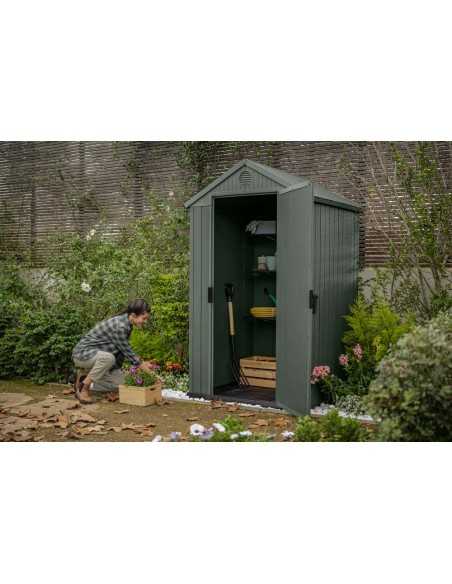 Keter casetta da giardino in resina DARWIN 4x4 VERDE EVOTECH+