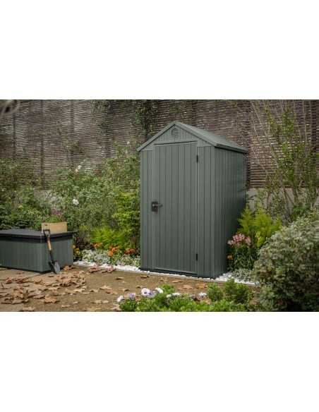 Keter casetta da giardino in resina DARWIN 4x4 VERDE EVOTECH+