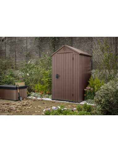Keter casetta da giardino in resina DARWIN 4X4 MARRONE EVOTECH+