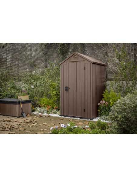 Keter casetta da giardino in resina DARWIN 4X4 MARRONE EVOTECH+