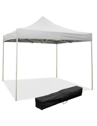 Gazebo pieghevole impermeabile MARKET Bianco 3x3 m – Divina Garden