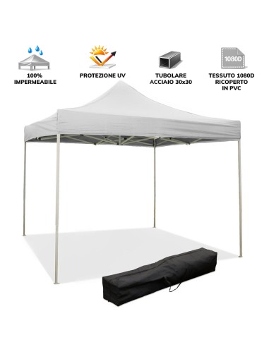 Gazebo pieghevole impermeabile MARKET 3x3 | Divina Garden