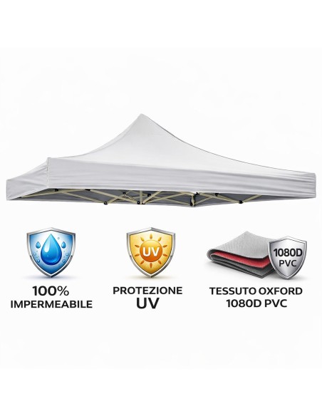 Gazebo pieghevole impermeabile MARKET 3x3 | Divina Garden