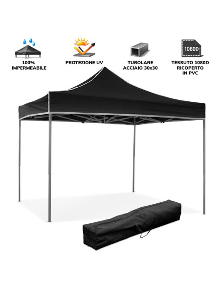 Gazebo pieghevole impermeabile MARKET 3x3 | Divina Garden
