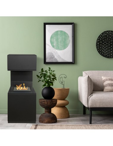 Biocamino da terra moderno Oslo Nero – ambientazione – Divina Fire