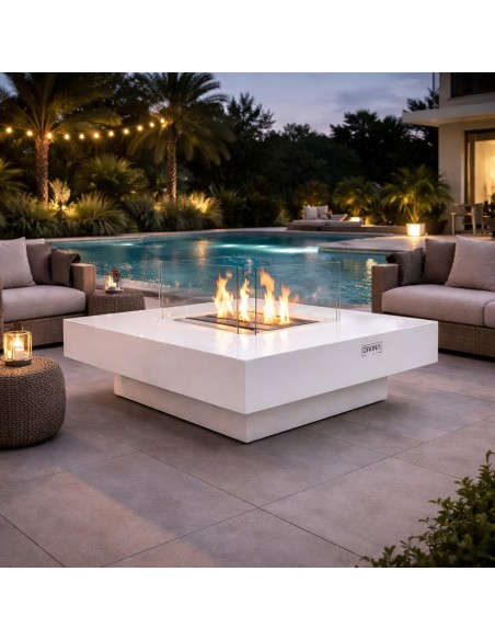 Tavolo braciere a bioetanolo Panarea 70x70 | Divina Fire