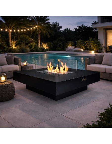 Tavolo braciere a bioetanolo Panarea 70x70 | Divina Fire
