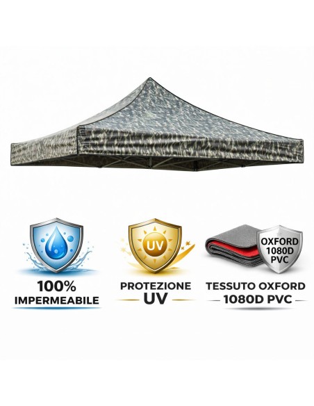 Telo ricambio gazebo MARKET, da 2x2 a 3x6 | Divina Garden