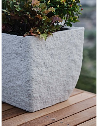 Vaso effetto pietra Lithos con riserva d'acqua | Tera