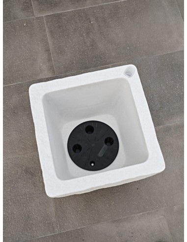Vaso effetto pietra Lithos con riserva d'acqua | Tera