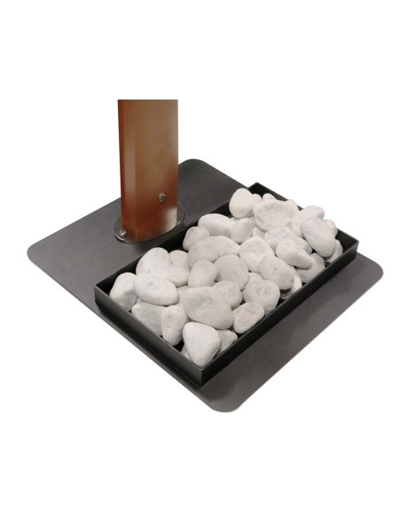 Base in acciaio per colonnina acqua con sassi | Colortap