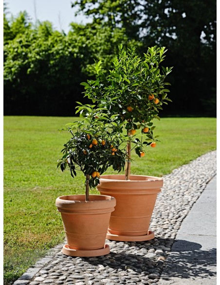 Vaso doppio bordo effetto terracotta Ø 38-85 cm | Tera