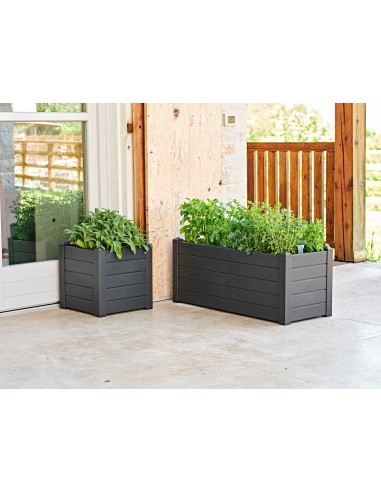 Vaso effetto legno Trama 001 Antracite – ambientazione – Tera
