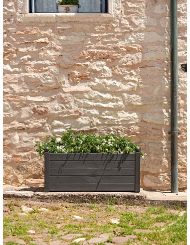 Fioriera effetto legno Trama 002 Antracite – ambientazione – Tera