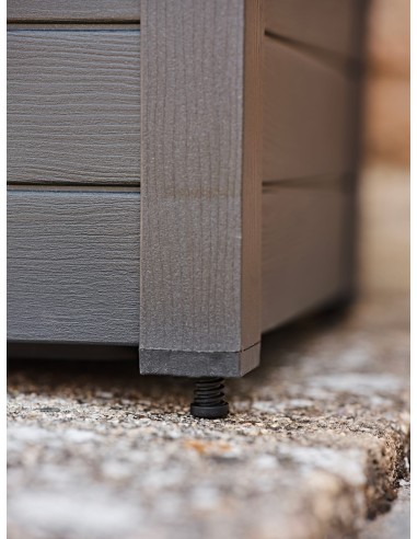 Fioriera effetto legno Trama 002 Antracite – dettaglio – Tera