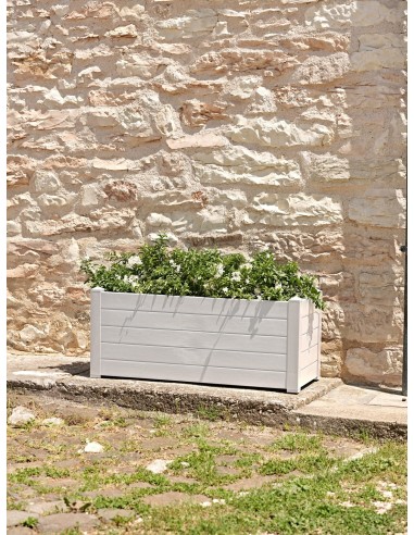 Fioriera effetto legno Trama 002 Bianco – ambientazione – Tera