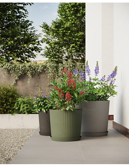 Vaso rigato da interno Nova Ø 35 e 44 cm | Tera