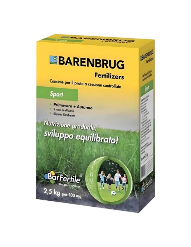 Concime prato primavera BarFertile Sport 2,5 kg – fino a 100 m² – Barenbrug