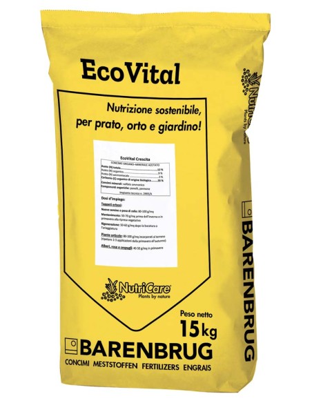 Concime organico azotato prato EcoVital 15 kg | Barenbrug