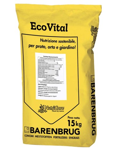 Concime organico prato EcoVital 7-5-5 15 kg | Barenbrug