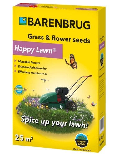 Semi prato fiorito calpestabile Happy Lawn 0,5 kg – fino a 25 m² – Barenbrug