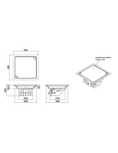 Bruciatore a gas da incasso quadrato | Square 46