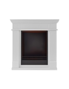 Biocamino con cornice in legno bianca Donatello | GMR