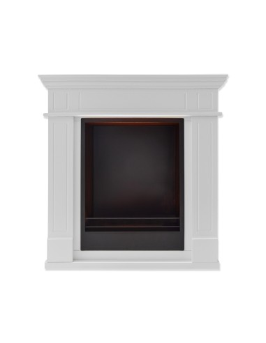 Biocamino con cornice in legno bianca Donatello | GMR