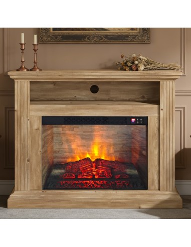 Camino elettrico con cornice in legno Nancy | GMR