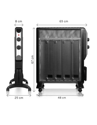 Radiatore elettrico a mica con ruote Romeo | GMR