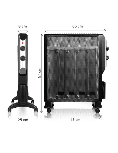 Radiatore elettrico a mica con ruote Romeo | GMR