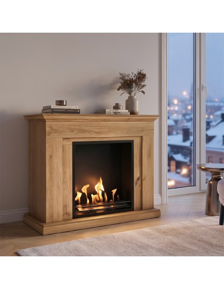 Biocamino con cornice in legno Ronald | GMR