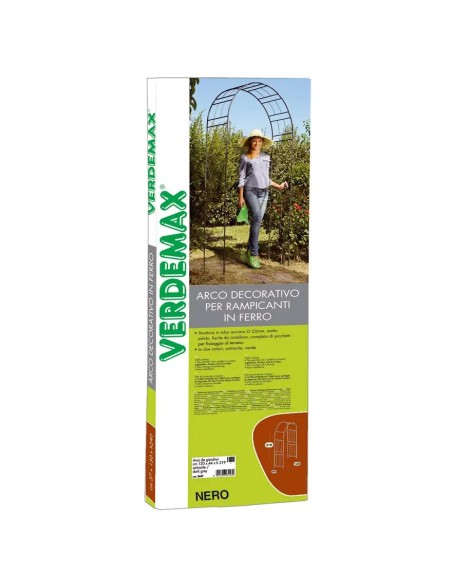 Arco per rampicanti in acciaio 110x36 h 225 | Verdemax