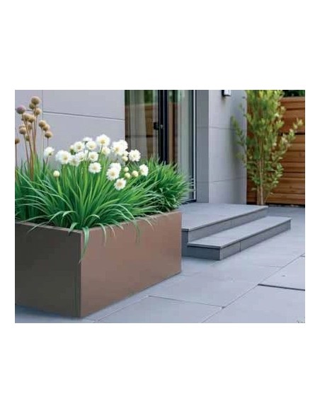 Fioriera rettangolare in metallo 80 x 38 cm | Verdemax