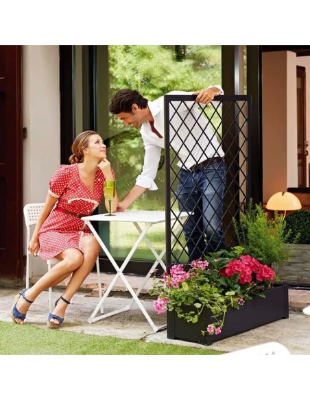 Fioriera con grigliato in metallo 90x32 h 150 | Verdemax