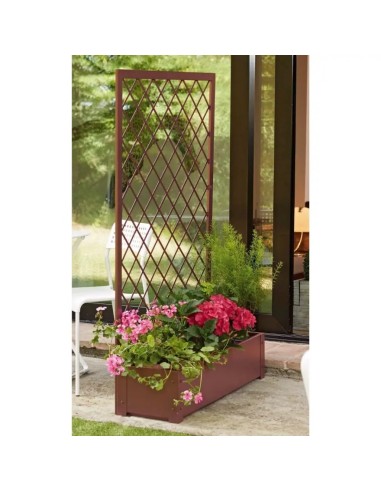 Fioriera con traliccio in metallo Bronzo Corten – ambientazione – Verdemax