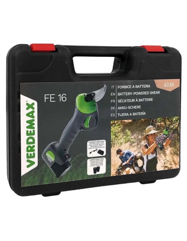 Forbice elettrica da potatura FE16, 2 batterie | Verdemax