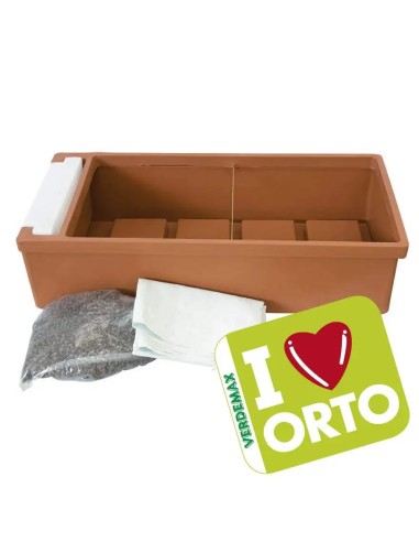 Orto da balcone con riserva d'acqua Orto Urbano antracite – Verdemax