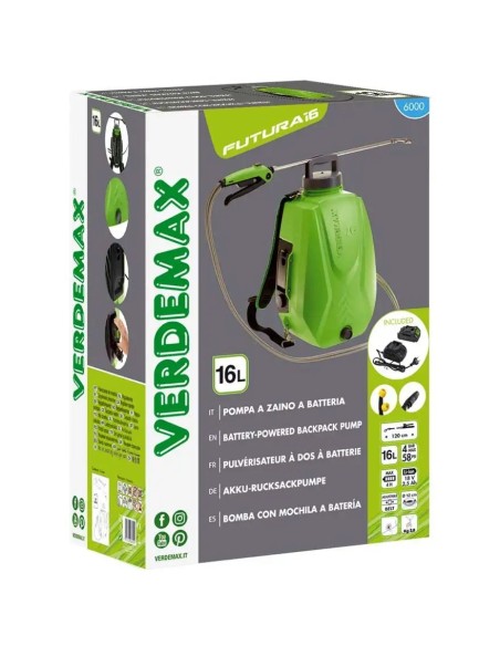 Pompa a zaino a batteria 16 litri Futura Pro | Verdemax