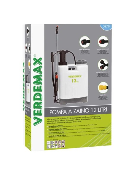 Pompa a zaino manuale 12 o 16 litri | Verdemax
