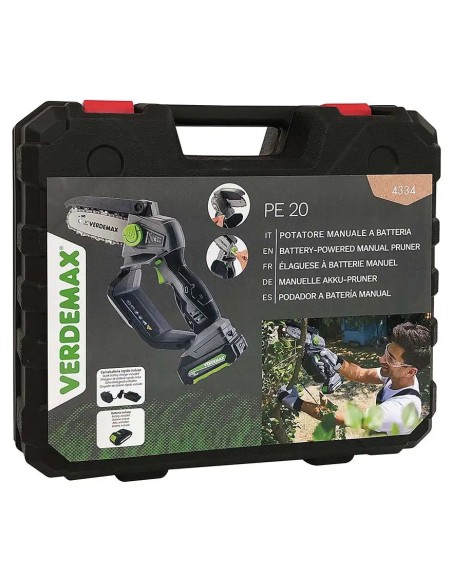 Mini motosega a batteria per potatura PE20 | Verdemax