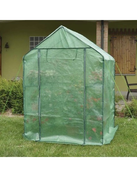 Serra a casetta con ripiani Anemone 140x140 | Verdemax