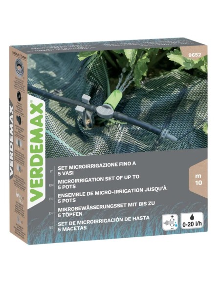 Kit irrigazione a goccia per vasi da balcone | Verdemax